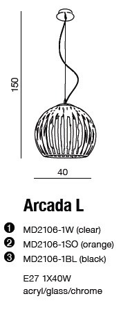 Lampa AZZARDO ARCADA L AZ0477 czarna