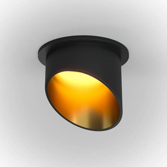 Spot Lipari czarny-Złoty (DL044-01-GU10-B) - Maytoni
